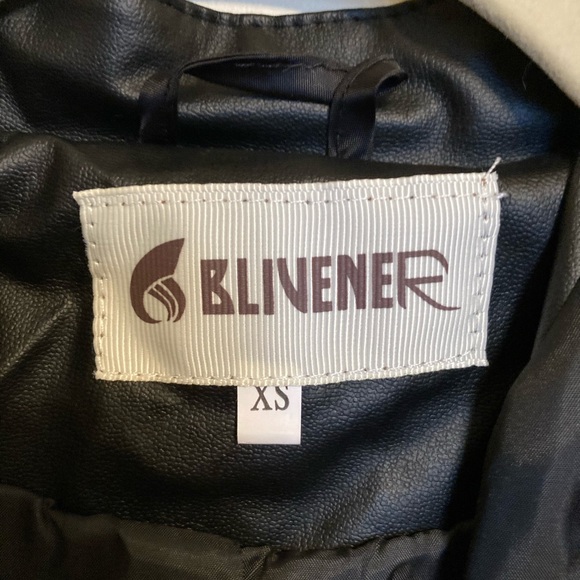 FAUX PLEATHER JACKET W/ REMOVABLE HOOD-XS - Picture 4 of 9